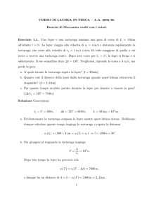 CORSO DI LAUREA IN FISICA – A.A. 2005/06 Esercizi di Meccanica