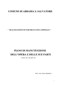 comune di abbadia s. salvatore piano di manutenzione dell`opera e