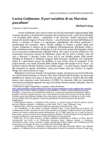 Lucien Goldmann: Il pari socialista di un Marxista pascaliano1