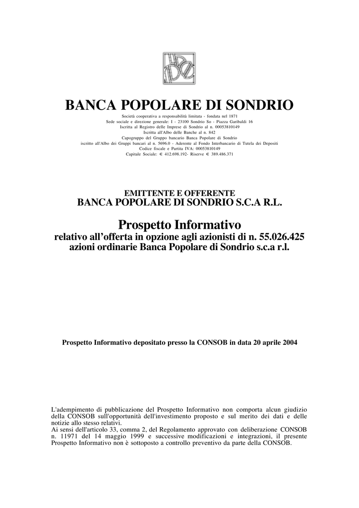 Homepage - Banca Popolare di Sondrio - Banca Popolare di Sondrio