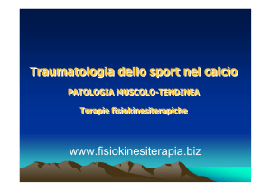 Traumatologia dello sport nel calcio PATOLOGIA
