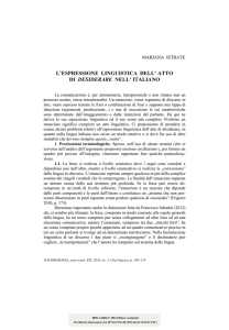 L`espressione linguistica dell`atto di desiderare nell`italiano