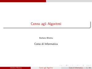 Cenno agli Algoritmi