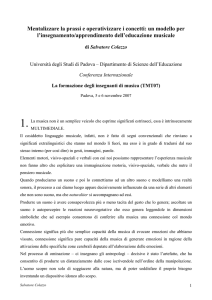 Mentalizzare la prassi e operativizzare i concetti: un