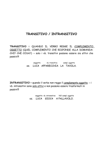 TRANSITIVO / INTRANSITIVO