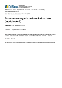 Economia e organizzazione industriale (modulo A+B)