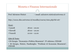 Moneta e Finanza Internazionale