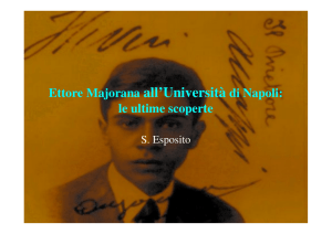 Ettore Majorana all`Università di Napoli: