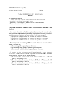 PIA 2 di MICROECONOMIA del 29.04.2016 Modello A