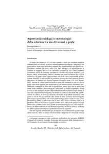 Aspetti epidemiologici e metodologici della relazione tra uso di