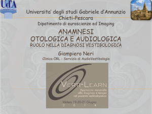 L`Anamnesi otologica e audiologica