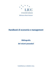 Handbook Economia e Management