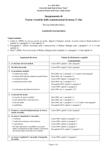 Insegnamento di Teoria e tecniche delle comunicazioni di massa (7