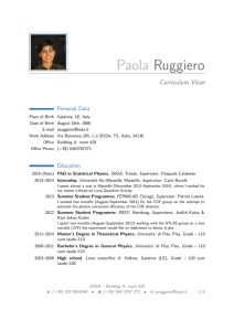 Paola Ruggiero – Curriculum Vitae