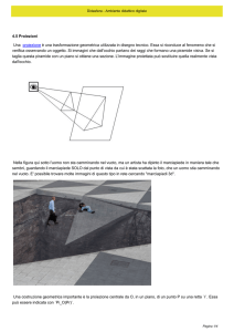 4.5 Proiezioni Una proiezione è una trasformazione geometrica