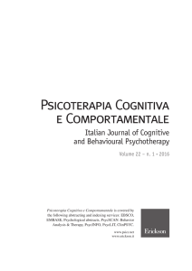 Italian Journal of Cognitive and Behavioural Psychotherapy