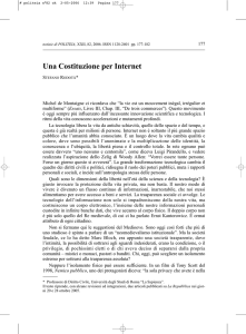 S. Rodotà, Una Costituzione per Internet, n. 82/2006