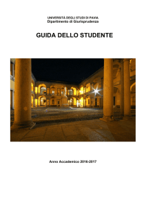 guida dello studente - Dipartimento di Giurisprudenza