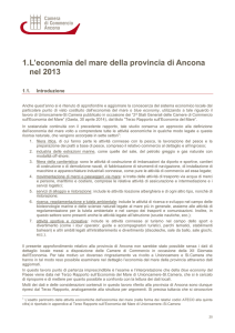 1. L`economia del mare della provincia di Ancona nel 2013