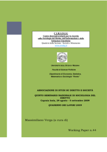 Massimiliano Verga (a cura di) Working Paper n.44