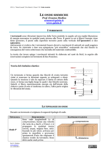 le onde sismiche - Matematica e