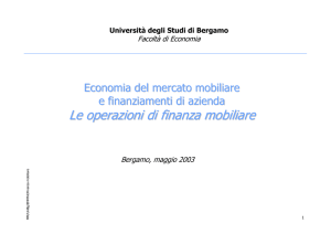 Le operazioni di finanza mobiliare - Università degli studi di Bergamo