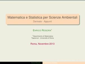 Derivate - Dipartimento di Matematica