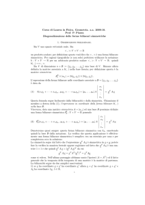 "Diagonalizzazione delle forme bilineari simmetriche".
