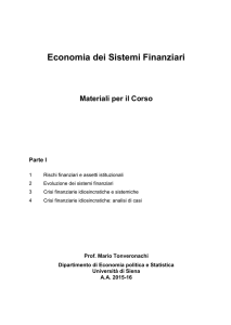 Economia dei Sistemi finanziari