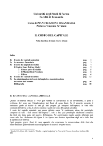 il costo del capitale - Università degli Studi di Parma