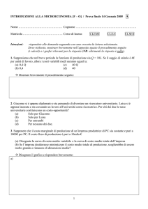 1 INTRODUZIONE ALLA MICROECONOMIA [F – O] / Prova finale 14