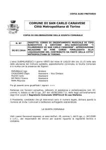 COMUNE DI SAN CARLO CANAVESE Città Metropolitana di Torino