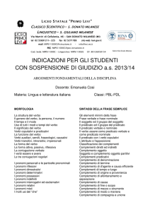 INDICAZIONI PER GLI STUDENTI CON