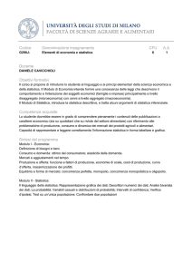 Codice Denominazione insegnamento CFU AA