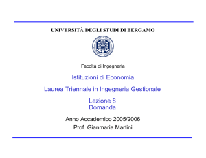 Istituzioni di Economia Laurea Triennale in Ingegneria Gestionale