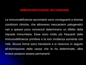 Immunodeficienze secondarie - e