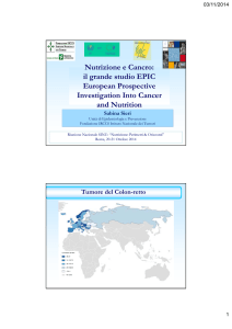 Nutrizione e Cancro: il grande studio EPIC European