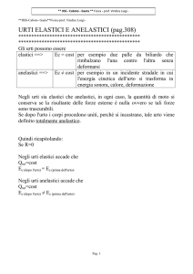 URTI ELASTICI E ANELASTICI (pag.308)
