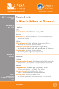 24-25/09/2014 - Giornate di studio: La filosofia italiana nel
