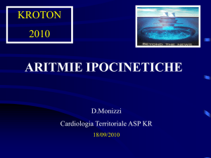 ARITMIE IPOCINETICHE Cardiologia Territoriale