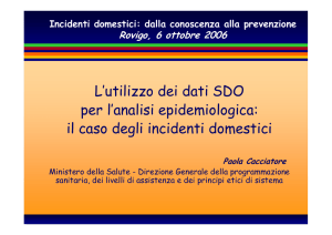 L`utilizzo dei dati SDO per l`analisi epidemiologica: il caso degli