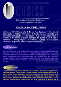 violenza, incidenti, traumi - Istituto Superiore di Sanità