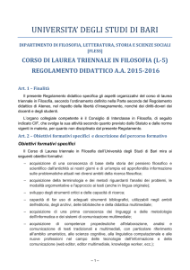 Regolamento didattico a.a. 2015-2016