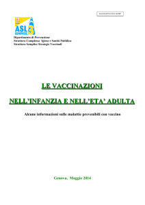 le vaccinazioni nell`infanzia e nell`eta` adulta