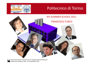 Politecnico Torino - XXII Summer School "Francesco Turco"