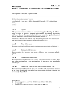 Ordinanza del DFI concernente le dichiarazioni di medici