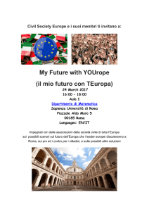 My Future with YOUrope (il mio futuro con TEuropa)