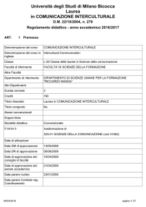 Regolamento didattico