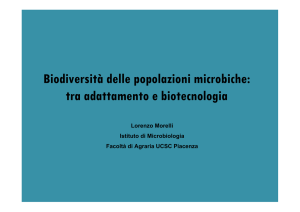 tra adattamento e biotecnologia (Prof. Lorenzo Morelli)