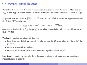 4.8 Metodi quasi-Newton